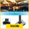Black and silver air flow mass meter sensor with cylindrical probe and rectangular housing for nissan patrol gq 4.2