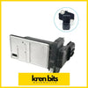 Black and silver mass airflow sensor with rectangular housing and plastic brackets for Holden Colorado Rodeo Isuzu D-MAX