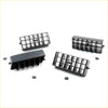 Black plastic air vent set with adjustable blades and grid design for Nissan Datsun D21 Navara Ute 1986-1997