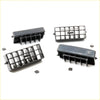 Black plastic air vent set with grid design and adjustable fins for nissan datsun d21 navara ute 1986-1997