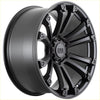 Black matte alpha maverick 014r2 wheel with rugged multi-spoke design in 20 +30 6114 finish