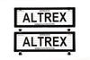 Altrex Number Plate Cover 5 Figure Black With Lines Dual