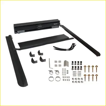 Black metal car window trim kit with brackets and fasteners for aluminium roller shutter tonneau for ford ranger t9