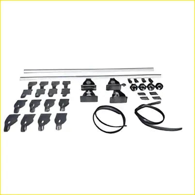 Black plastic roof rack kit with metal brackets and rubber straps for honda odyssey 2003-2008 mpv cross bar