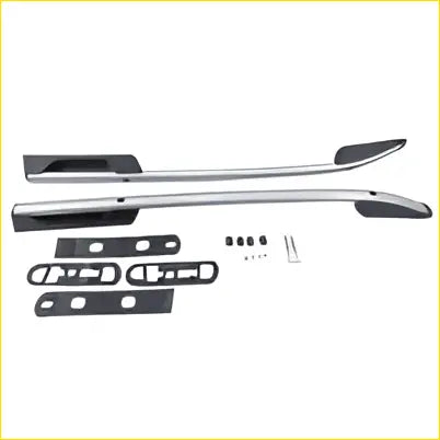 Silver aluminium roof rail bars with black plastic and metal parts fit for volkswagen amarok dual cab 2010-2023