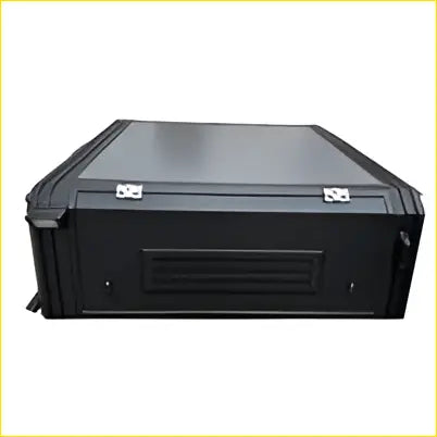 Black rectangular aluminium tub canopy with matte finish and silver latches fit for next gen ranger vw amarok 2022+