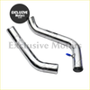 Shiny chrome-finished aluminum intake manifold with blue valve knob for isuzu d-max 25l 4jk1 turbo intercooler kit