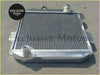 Silver aluminum radiator with thin vertical fins and rounded corners for ford capri and escort 78 plus models
