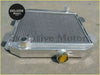 Silver aluminum radiator with ribbed core and mounting brackets for ford capri 13l 16l 20l escort 78+