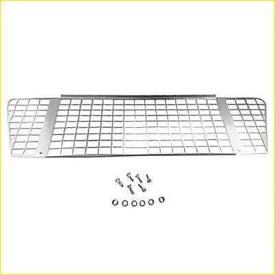 Silver aluminum screen headboard protector with grill grate and screws fit for genuine hilux safety tray body