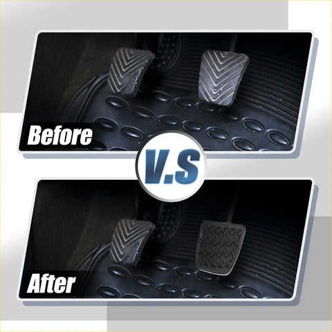 Black rubber anti slip brake pedal cover with raised circles and zigzag grip for toyota rav4 2013-2023