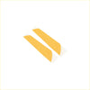 Two yellow adhesive strips with white backing for easy application on silver tone auto mirror switch knob cover for 4wd ute offroad