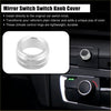 Silver textured metal auto mirror switch knob cover with diamond grip for toyota 4wd ute offroad use