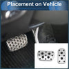 Stainless steel pedal cover with textured perforated surface and circular cutouts for toyota rav4 footrest pedals