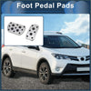 Silver metallic automatic footrest pedals cover with black circular indentations for toyota rav4 2013-2018