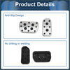 Silver metallic automatic footrest pedal covers for toyota rav4 2013-2018 with black anti-slip dots and rubber inserts