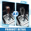 Black and white automatic gear shift knob cover for Toyota Land Cruiser 2016-2021 showing the back side