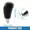 Automatic gear shift knob for Toyota Land Cruiser 2016-2021 in black leather gloves with polished chrome base