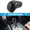 Automatic gear shift knob for toyota tacoma 2016-2021 black perforated leather with carbon fiber accents