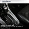 Automatic gear shifter knob for toyota alphard 200 series 2011-2014 with black carbon fiber texture