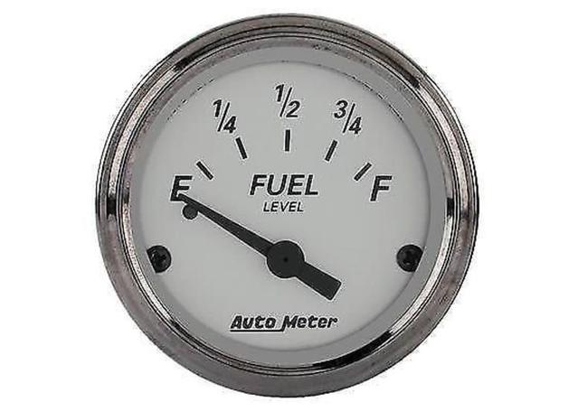Autometer Silver 2-1/16in Fuel Level Gauge 0-90 Ohms