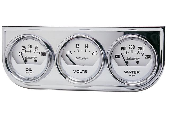 Autometer Auto Gauge 2-1/16in 3 Gauge Console Oil Volts