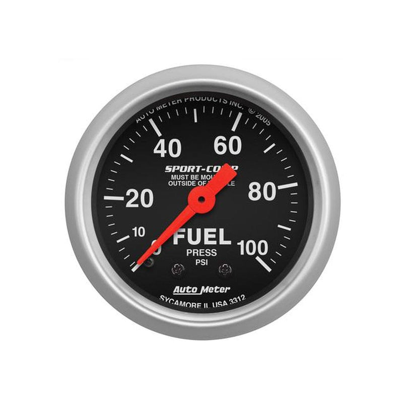 Autometer Sport-Comp 2-1/16in Fuel Pressure Gauge 0-100