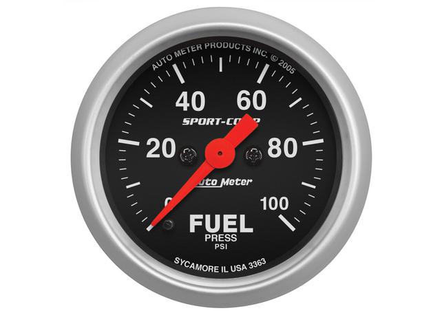 Autometer Sport-Comp 2-1/16in Fuel Pressure Gauge 0-100