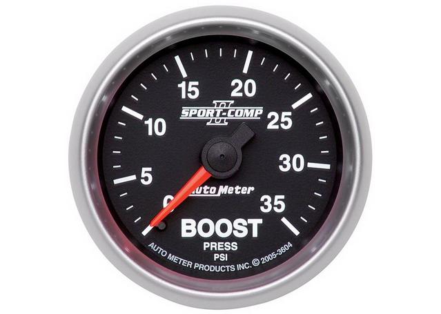 Autometer Sport-Comp II 2-1/16in Boost Gauge 0-35 PSI