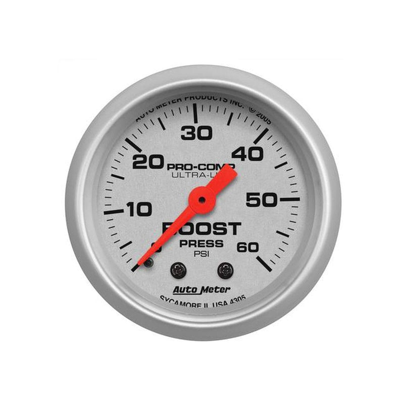 Autometer Ultra-Lite 2-1/16in Boost Gauge 0-60 PSI