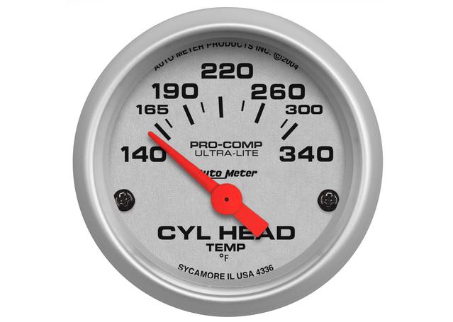Autometer Ultra-Lite 2-1/16in Cylinder Head Temp Gauge