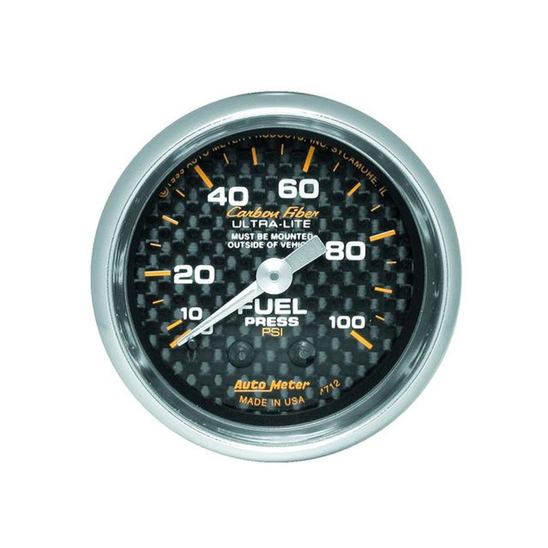 Autometer Carbon Fiber 2-1/16in Fuel Pressure Gauge