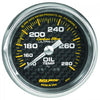 Autometer Carbon Fiber 2-1/16in Oil Temp Gauge 140-280F