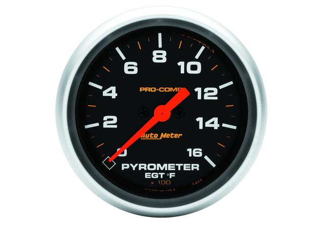 Autometer Pro-Comp 2-5/8in Pyrometer Gauge 0-1600F Full
