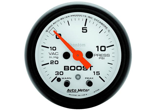 Autometer Phantom 2-1/16in Boost Vacuum Gauge 30in/Hg