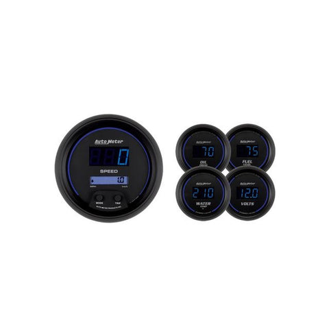 Autometer Cobalt Digital 2-1/16in 5 Piece Gauge Kit