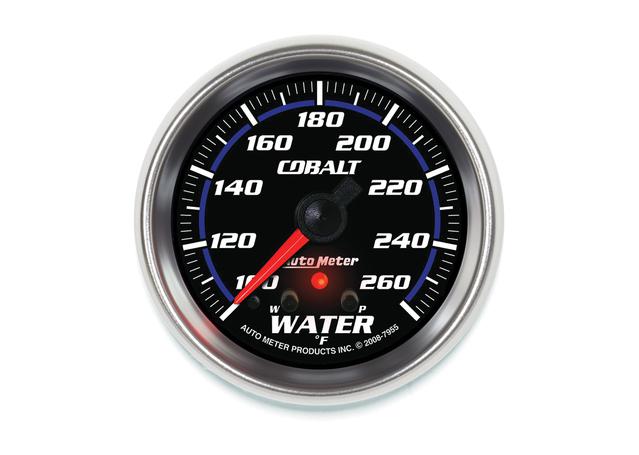 Autometer Cobalt 2-5/8in Water Temp Gauge 100-260F Full