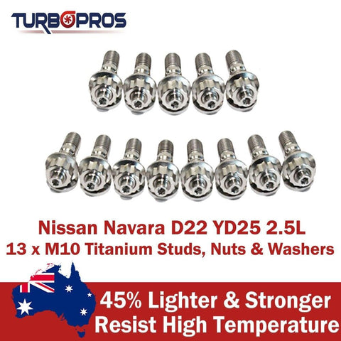 Nissan Navara D22 YD25 2.5L Titanium Exhaust Manifold&Turbo Stud Kit