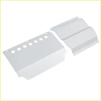 White plastic bash plate tray with circular cutouts fit for mitsubishi triton ml-mn 2006-2015 silver 3mm
