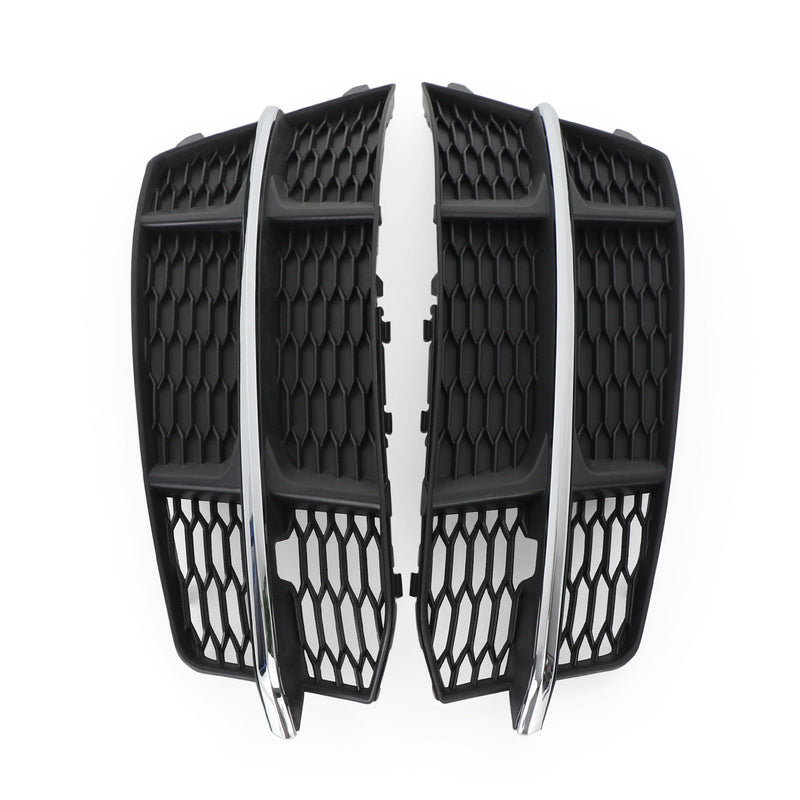 Audi A6 C7 S-Line Black Chrome Front Bumper Grille (2016-2018)