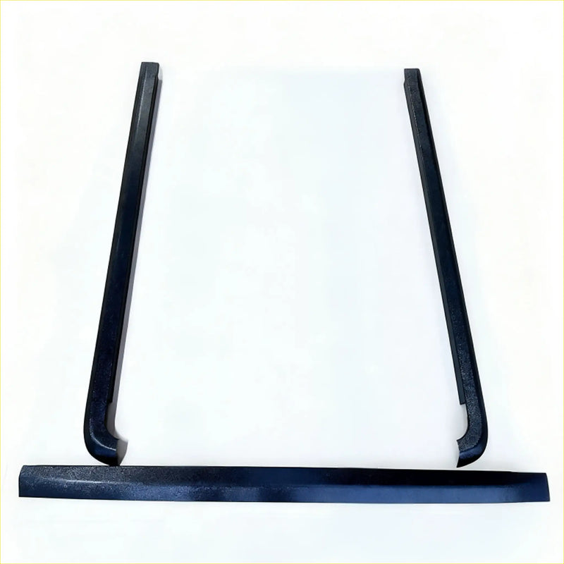 Black rubber door weather stripping seals for bedside rail covers 3 piece set textured black isuzu d-max 2024+
