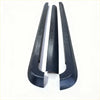 Black plastic bedside rail covers 3 piece set for isuzu d-max 2024 textured black side skirt trim pieces back view