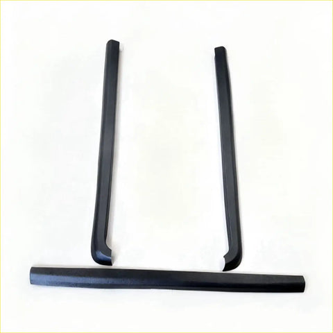 Black rubber bedside rail covers 3 piece set for isuzu d-max 2024 textured black door sill trim pieces
