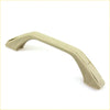 Beige plastic roof lining rail handle with smooth curved design and integrated grip for nissan big-m/navara 1985-1998