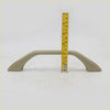 Beige plastic roof lining rail handle with curved ergonomic design for nissan big-m navara 1985-1998