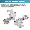 Silver metallic belt tensioner pulley assembly with two pulleys and brackets for 2005-2015 toyota tacoma base 2.7l