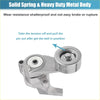 Silver metallic belt tensioner pulley assembly with solid spring and heavy-duty metal body for toyota tacoma 2.7l