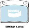 Bendix General CT Brake Pad Set Front DB122 GCT