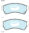 Bendix General CT Brake Pad Set Front DB1942 GCT