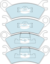 Bendix General CT Brake Pad Set Front DB278 GCT